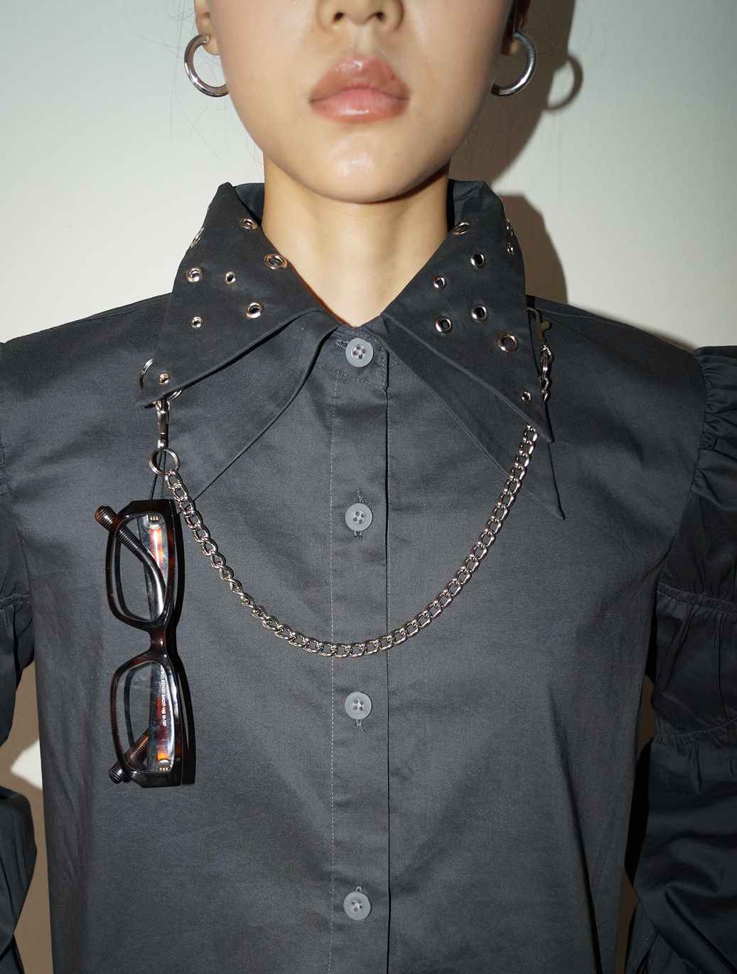 Grey Double Collar Shirt
