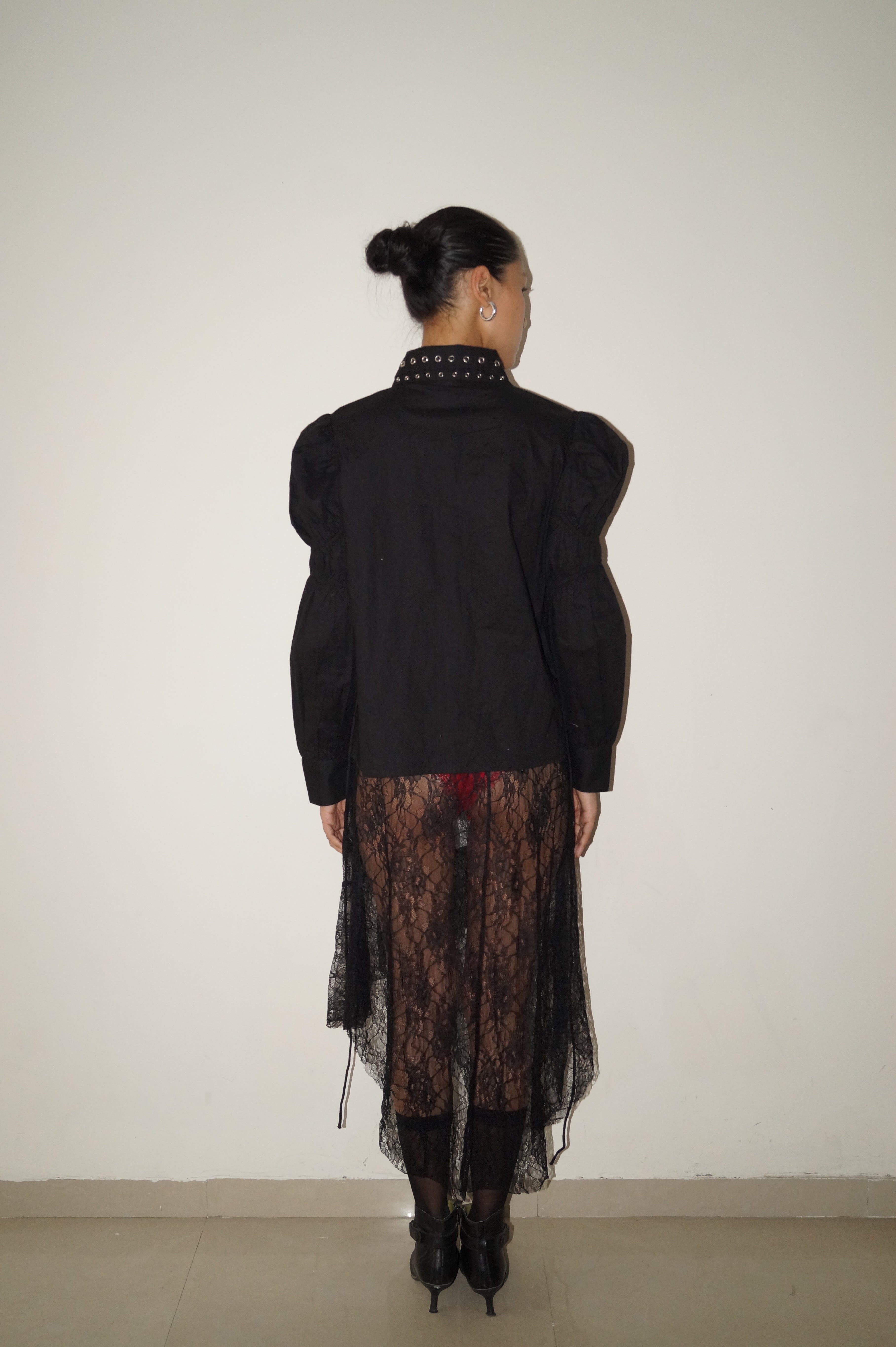 Black Double Collar Shirt