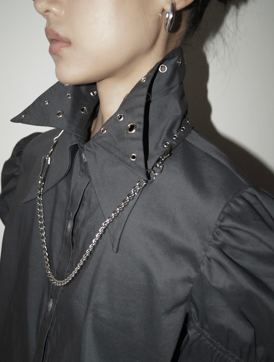 Grey Double Collar Shirt