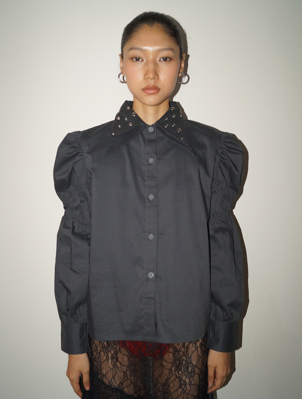 Grey Double Collar Shirt