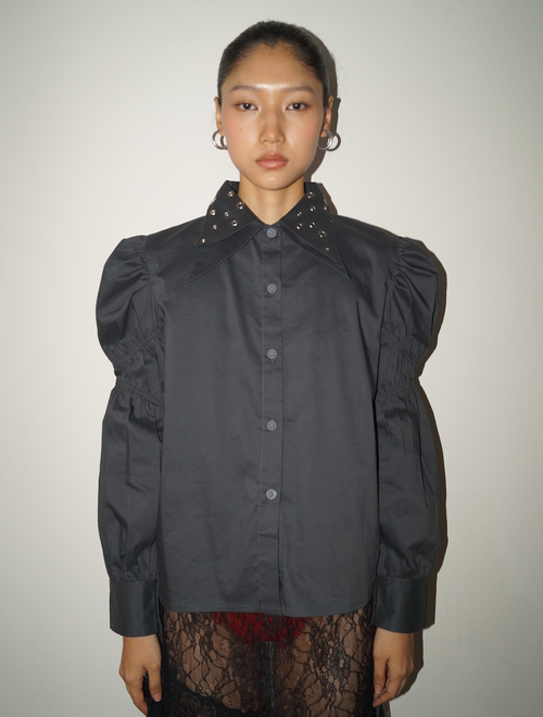 Grey Double Collar Shirt