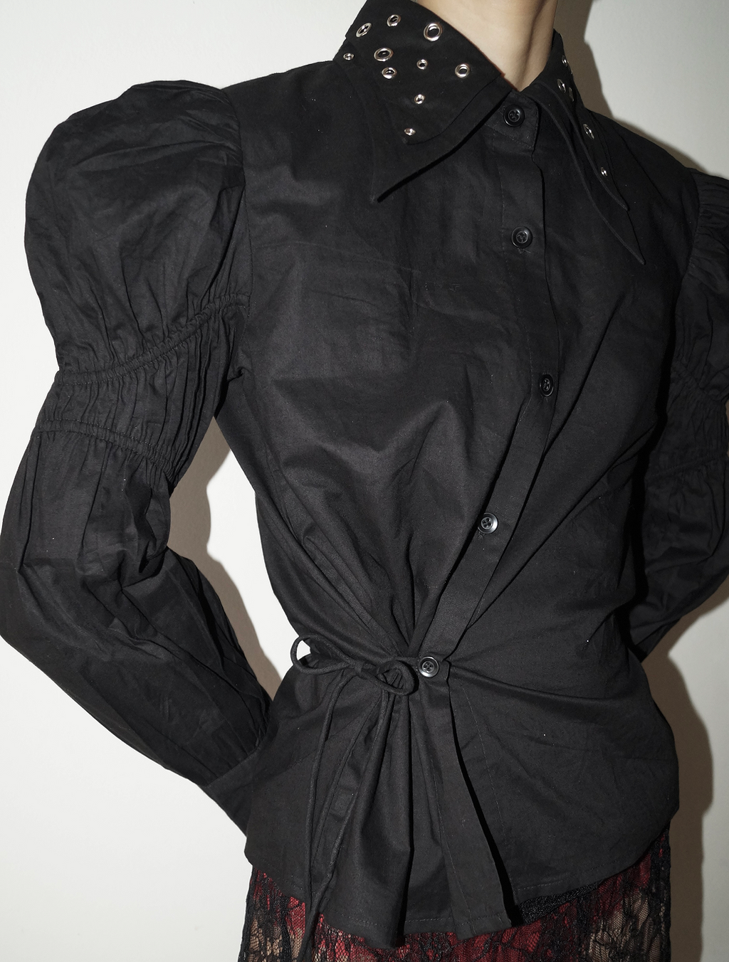 Black Double Collar Shirt